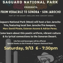 Son Jarocho from Veracruz to Sonora Saguaro national Park flyer