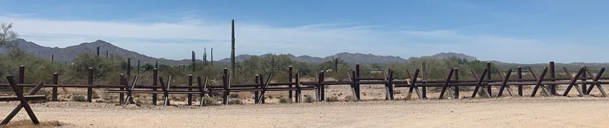 vehicle barrier at us-mexico border in arizona