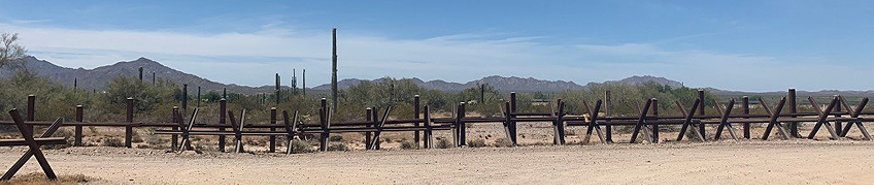 vehicle barrier at us-mexico border in arizona